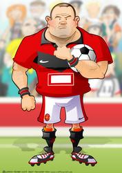 Red, Black and White Footballer Dude Ii A4.