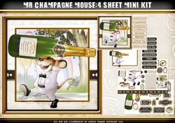 Mr Champagne Mouse 4 Sheet Mini Kit