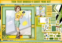 Teen Text Dudess 4 Sheet Mini Kit