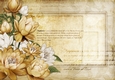 Lily Floral Spray Paper Gold