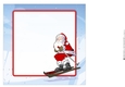 Skiing Santa 8x8 Insert