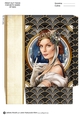 Art Deco Lady Christmas Athena Mini Bag Black