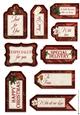 Luxury Christmas Gift Tags Red