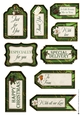 Luxury Christmas Gift Tags Green