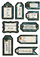 Luxury Christmas Gift Tags Blue