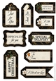 Luxury Christmas Gift Tags Black