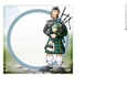Bagpipe Player Dude Blue Kilt 7x7 Insert