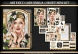 Art Deco Lady Emilia 4 Sheet Mini Kit Black
