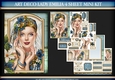 Art Deco Lady Emilia 4 Sheet Mini Kit Blue