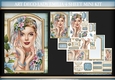 Art Deco Lady Emilia 4 Sheet Mini Kit Light Blue