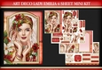 Art Deco Lady Emilia 4 Sheet Mini Kit Red