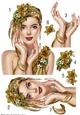 Art Deco Lady Emilia Decoupage Sheet Gold