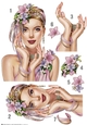 Art Deco Lady Emilia Decoupage Sheet Light Pink