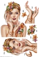 Art Deco Lady Emilia Decoupage Sheet Peach