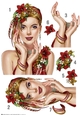 Art Deco Lady Emilia Decoupage Sheet Red