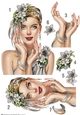 Art Deco Lady Emilia Decoupage Sheet Silver
