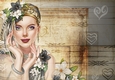 Art Deco Lady Emilia Hearts Paper Black