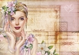 Art Deco Lady Emilia Hearts Paper Light Pink