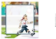 Football Dude White, Blue Fade Christmas 8x8 Insert