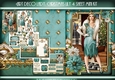 Art Deco Lady Lily Christmas 4 Sheet mini Kit Aqua