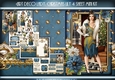 Art Deco Lady Lily Christmas 4 Sheet mini Kit Blue