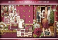 Art Deco Lady Lily Christmas 4 Sheet mini Kit Dark Pink