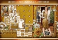 Art Deco Lady Lily Christmas 4 Sheet mini Kit Gold