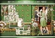 Art Deco Lady Lily Christmas 4 Sheet mini Kit Green