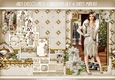 Art Deco Lady Lily Christmas 4 Sheet mini Kit Cream