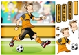 Football Dude Gold and Black 8x8 Quick Card