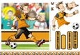 Football Dude Gold and Black 7x7 Quick Card