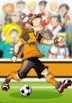 Football Dude Gold and Black A4