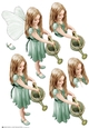 Forest Fairy Evie Aqua Decoupage Sheet