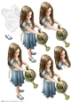 Forest Fairy Evie Blue Decoupage Sheet