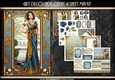 Art Deco Lady Cathy 4 Sheet mini Kit Blue