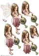 Forest Fairy Evie Dark Pink Decoupage Sheet