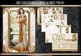 Art Deco Lady Cathy 4 Sheet mini Kit Cream