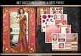 Art Deco Lady Cathy 4 Sheet mini Kit Dark Pink