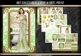 Art Deco Lady Cathy 4 Sheet mini Kit Green