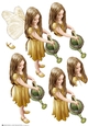 Forest Fairy Evie Gold Decoupage Sheet