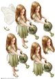 Forest Fairy Evie Green Decoupage Sheet