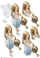 Forest Fairy Evie Light Blue Decoupage Sheet