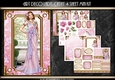 Art Deco Lady Cathy 4 Sheet mini Kit Light Pink