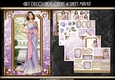 Art Deco Lady Cathy 4 Sheet mini Kit Lilac