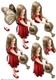 Forest Fairy Evie Red Decoupage Sheet