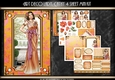 Art Deco Lady Cathy 4 Sheet mini Kit Peach