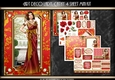 Art Deco Lady Cathy 4 Sheet mini Kit Red