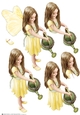 Forest Fairy Evie Yellow Decoupage Sheet