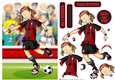 Black and Red Football Girl