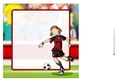 Black and Red Football Girl 8x8 Insert